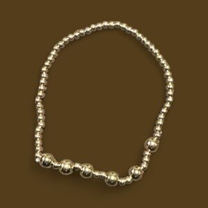 Elegant Silver Beaded Bracelet